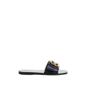 GIVENCHY Women's Designer Flat Slide Sandals with Chain Embellishment Women